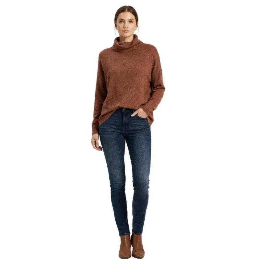 Chandail col roulé femme