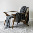 Charcoal Ribbed Extended Throw