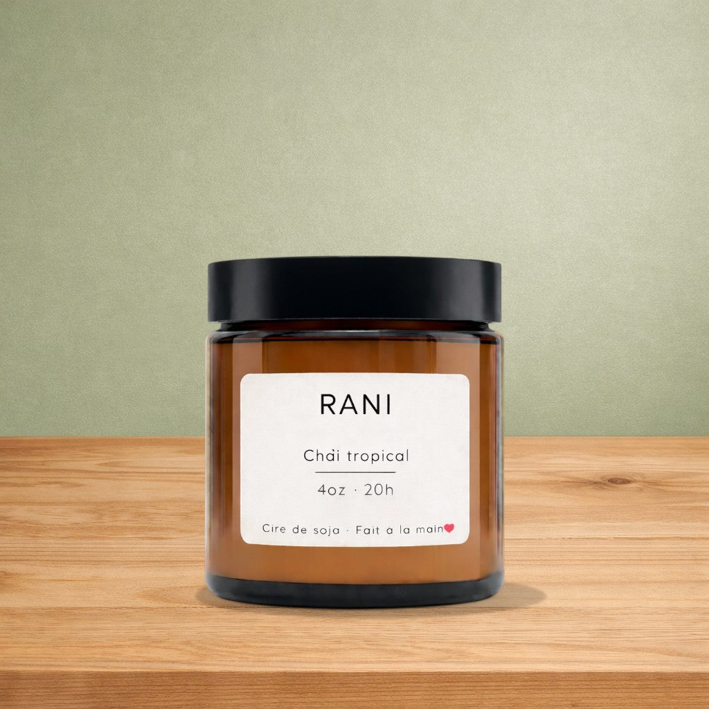 Bougie de soya RANI chaï tropical