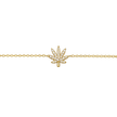 18K GOLD CANNABIS LEAF BRACELET