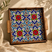 Plateau de présentation de nourriture palestinien, carré, 30x30x3 cm