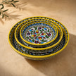 Safad Ceramic Bowl – Floral Serving, Salad & Pasta Bowl, Decorative Mediterranean Tableware (23cm, 28cm, 35cm)
