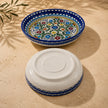 Al Turkiah Ceramic Ceramic Bowl – Floral Serving, Salad & Pasta Bowl, Decorative Mediterranean Tableware (23cm, 28cm, 35cm)
