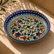 Floral Ceramic Bowl – Floral Serving, Salad & Pasta Bowl, Decorative Mediterranean Tableware (23cm, 28cm, 35cm)