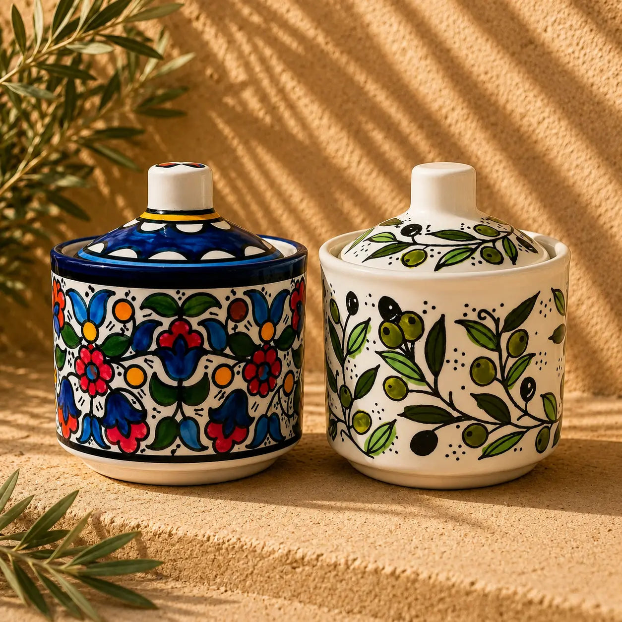 Handmade Ceramic pot with Lid – Sugar, Tea & Coffee Storage Jar / Canister