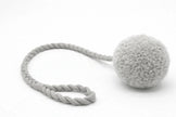 Wool Pom Tug Toy - Grey