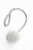 Wool Pom Tug Toy - Grey