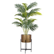 Chava - Brass Mid-Century Planter With Black Stand (Multiple Sizes)