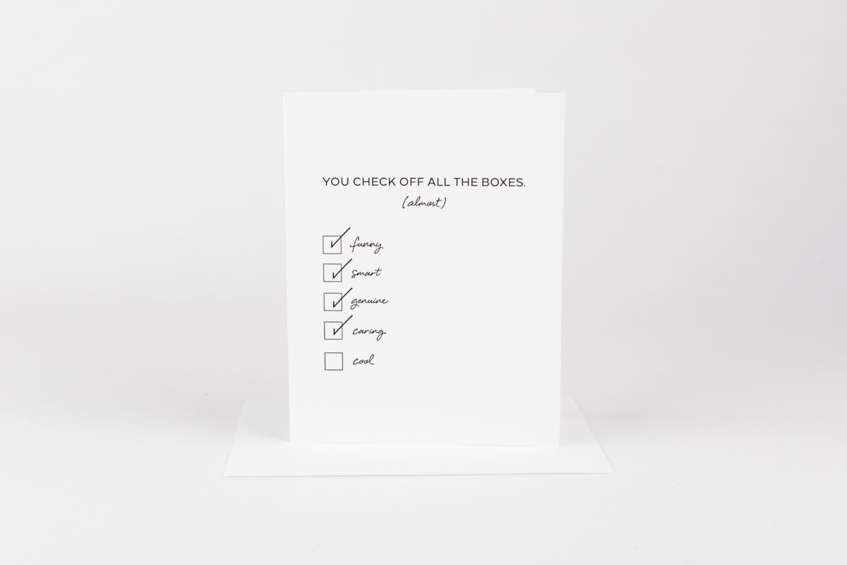 Check off the Boxes