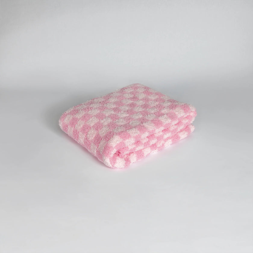 Cotton Candy Check Print Toddler Blanket