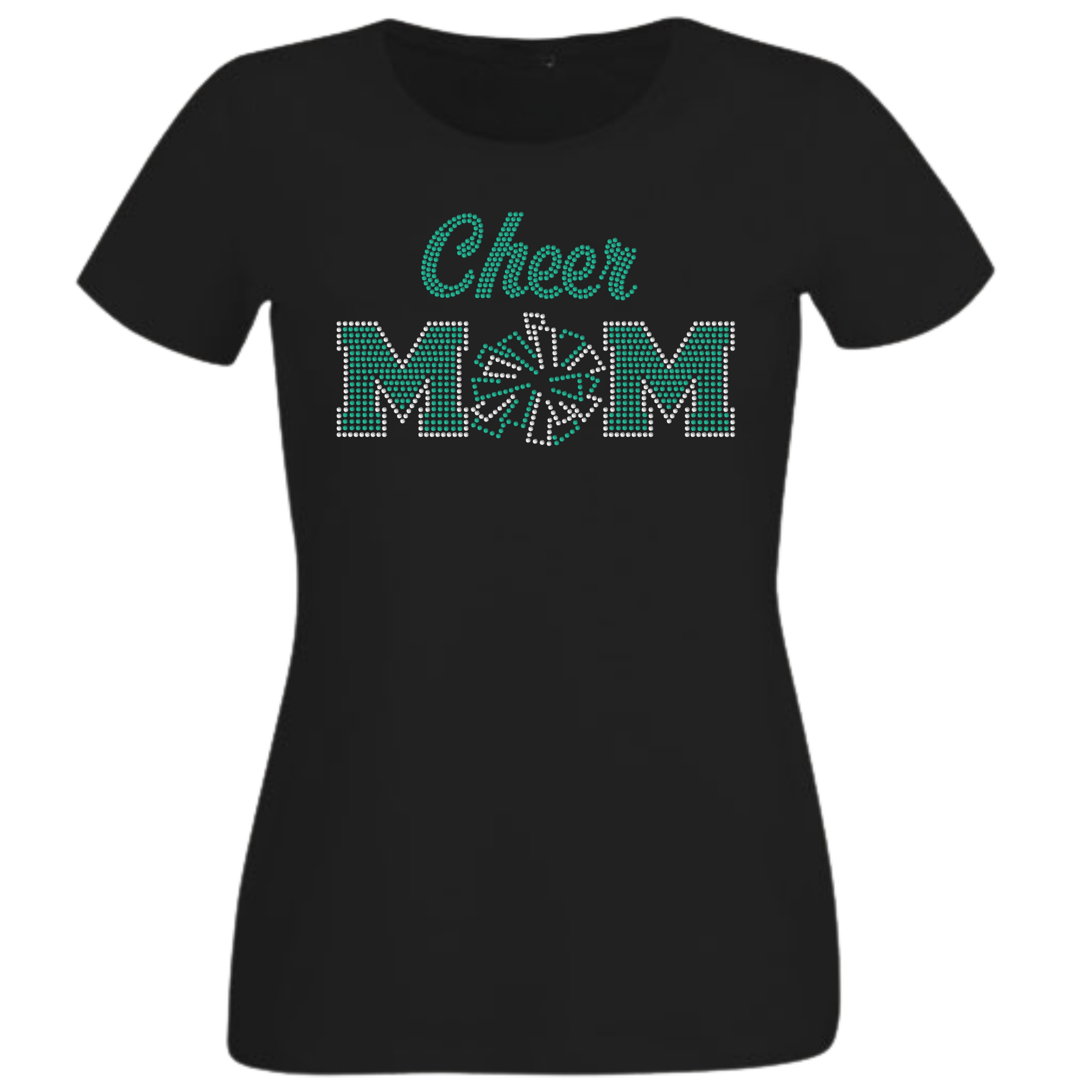 Cheer Mom Rhinestone Shirt – Cheerleader Mom Sparkle Bling Tee | Blingdazzel