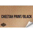 CHEETAH PRINT/BLACK WITH ADHESIVE HYDBOND LEATHERETTE SHEET (12