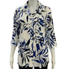 Chemise blanc motif bleu