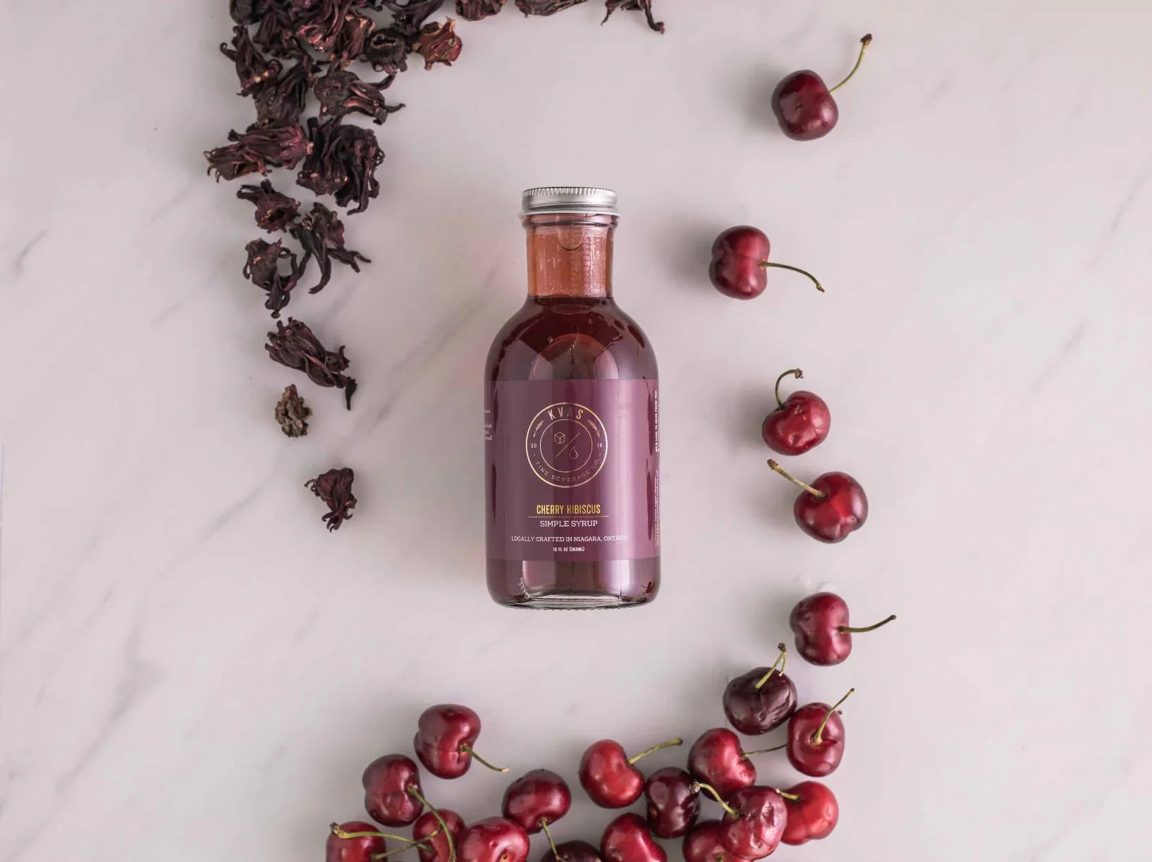 Kvas - Cherry hibiscus Simple Syrup