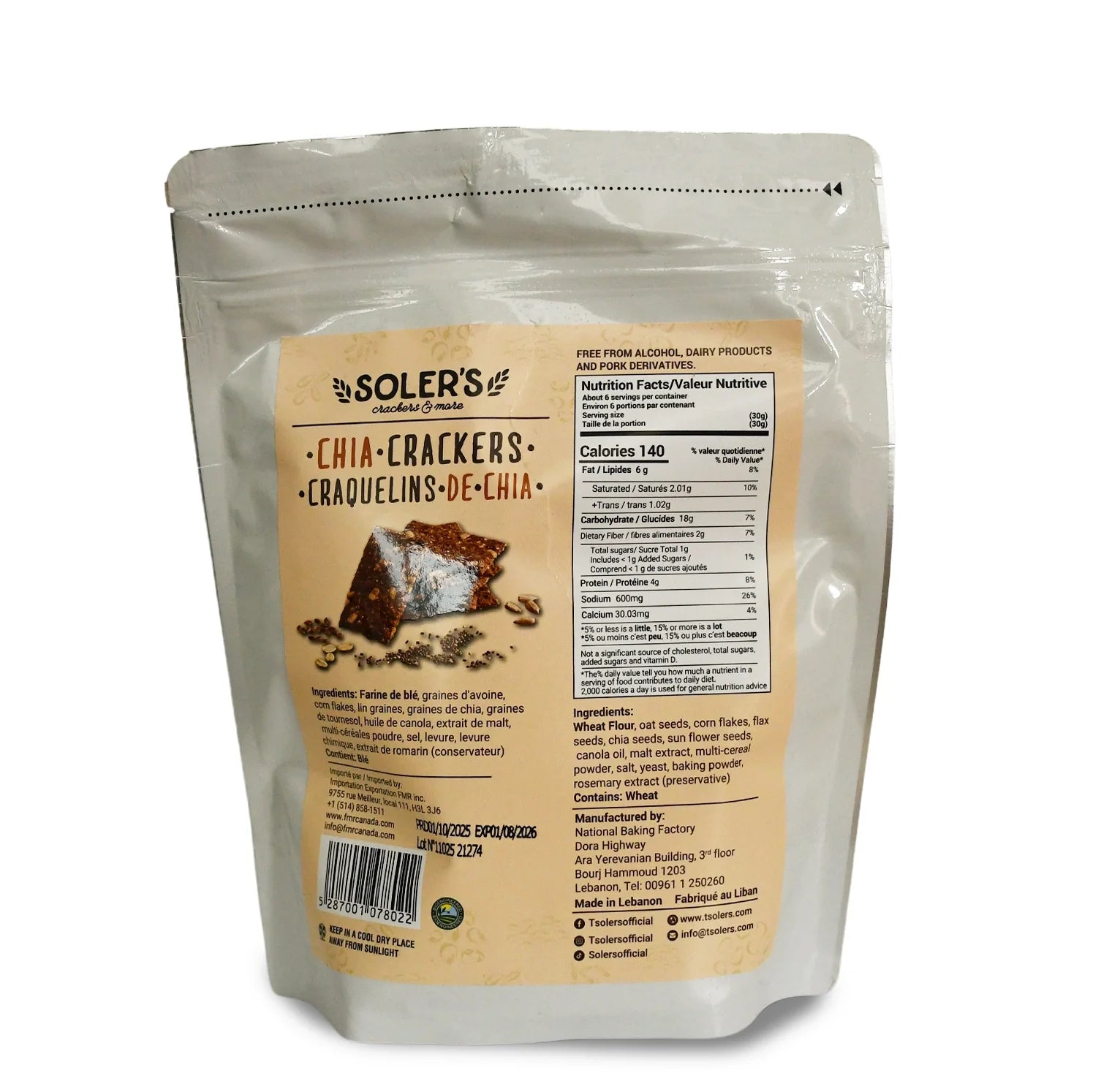 Soler's Chia Crackers