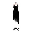 Chic Fashion Sleeveless Backless V-neck Tassel Fringed Dress