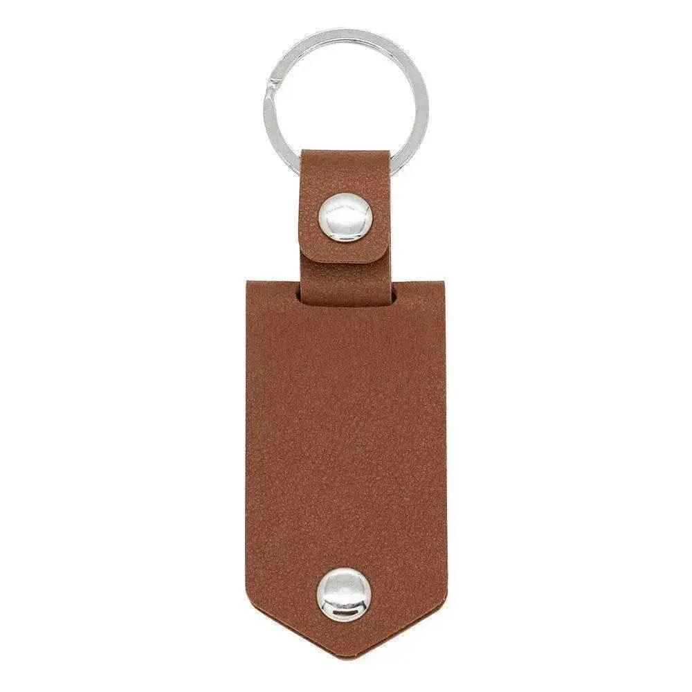 Chick & Unique Leather Photo Stainless steel UV Color Printed Keychain
