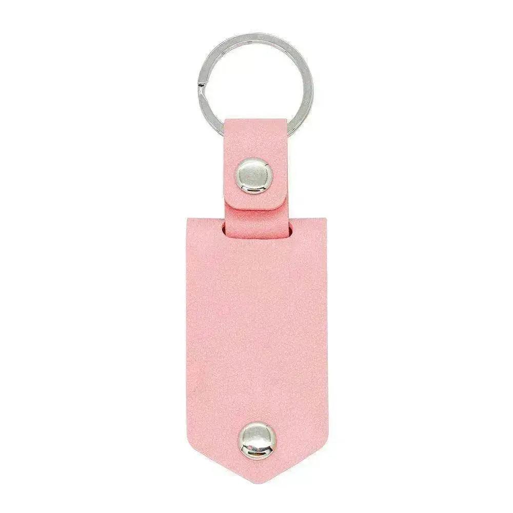 Chick & Unique Leather Photo Stainless steel UV Color Printed Keychain