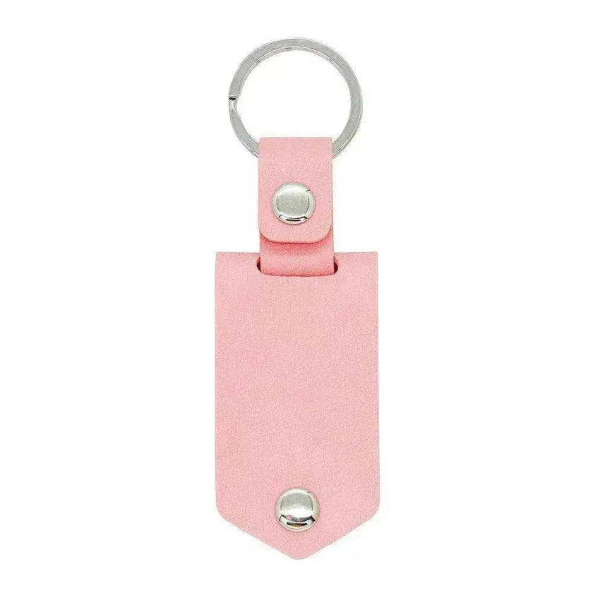 Chick & Unique Leather Photo Stainless steel UV Color Printed Keychain