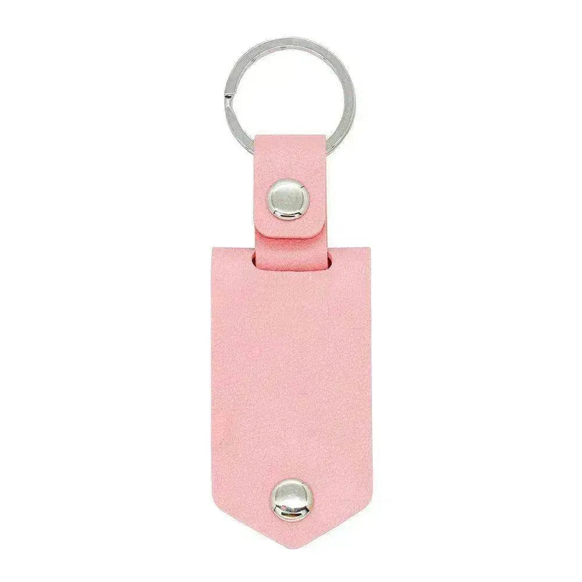 Chick & Unique Leather Photo Stainless steel UV Color Printed Keychain