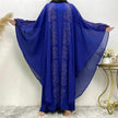 Chiffon Hot Drill Bat Sleeve Arab  Robe