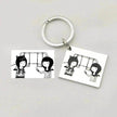 Children's Realistic Hand Drawn Laser Painting Keychain