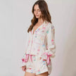 Christmas Bow Long Sleeve and Shorts 2pcs Women Pajamas