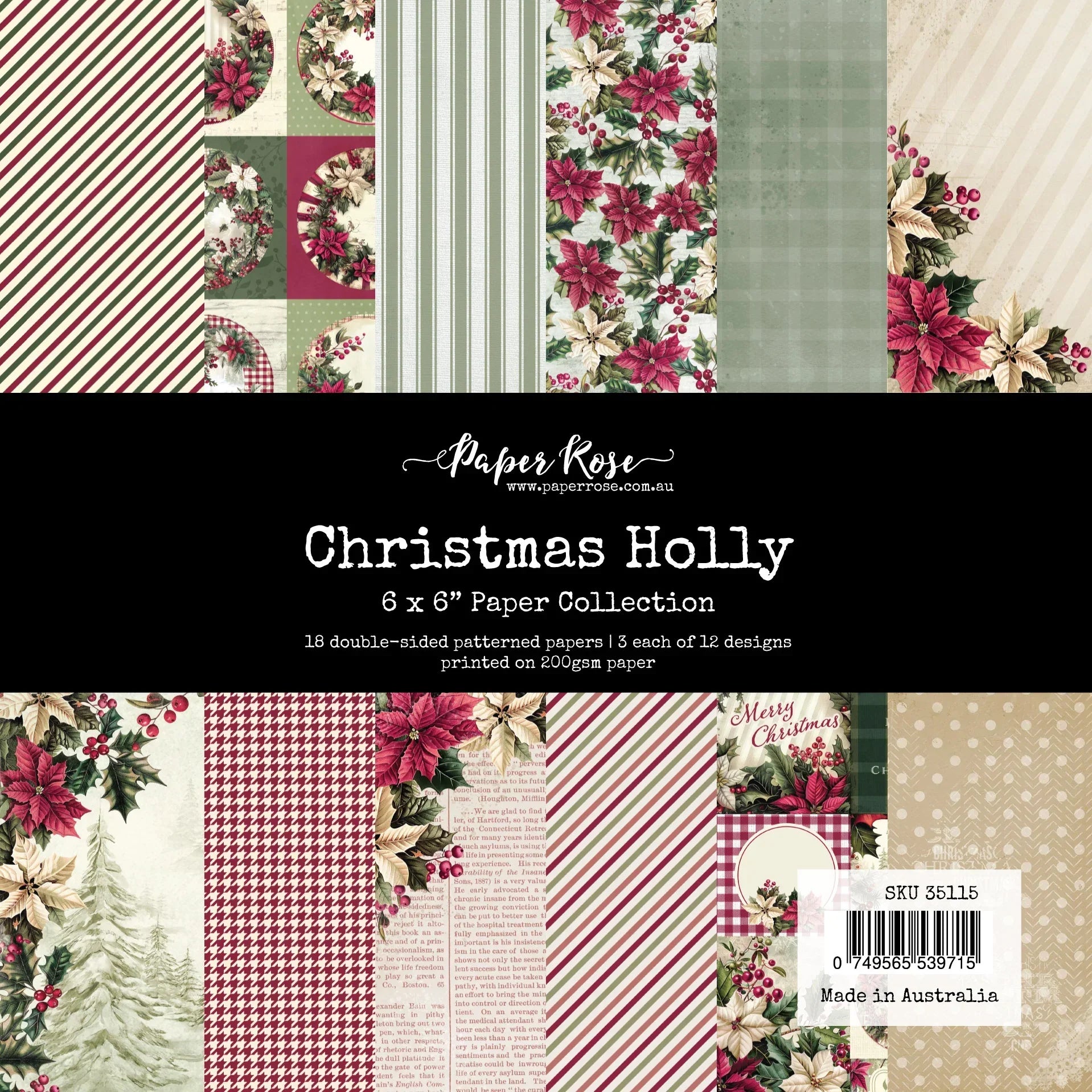 Christmas Holly 6x6 Paper Collection 35115