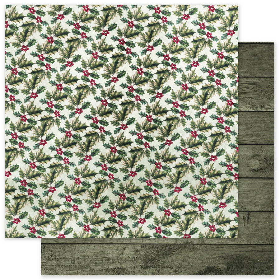 Christmas Holly Basics E 12x12 Paper (12pc Bulk Pack) 35157