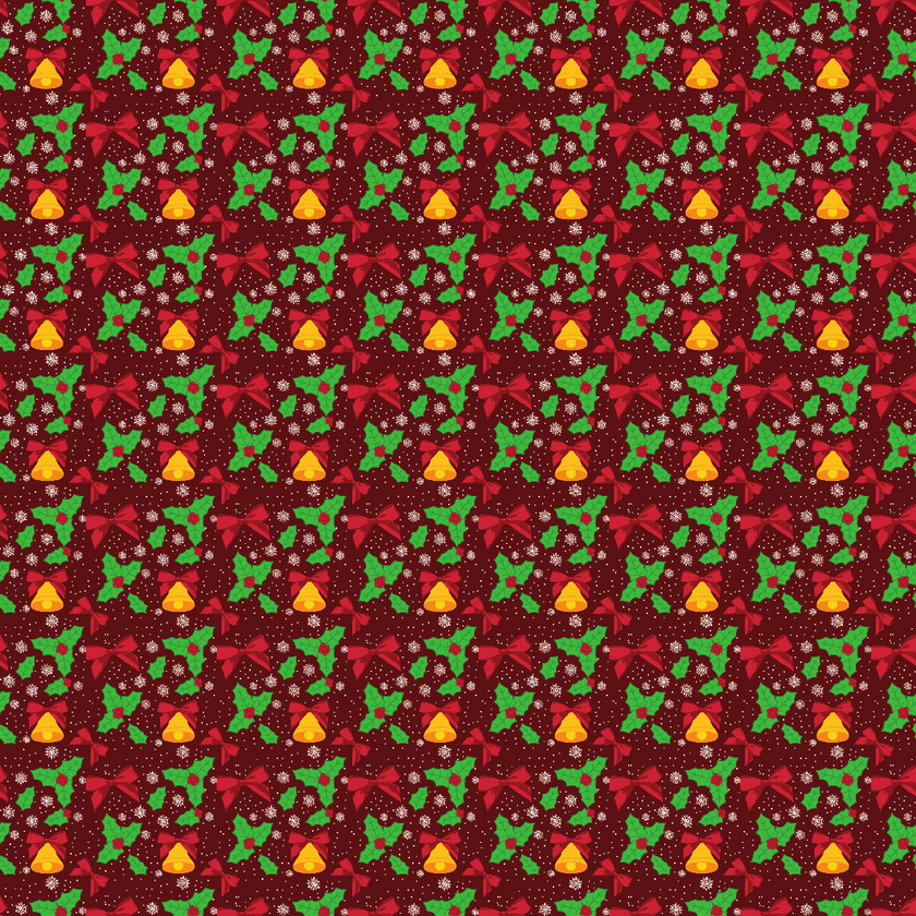 Christmas Bells  Adhesive Vinyl Pattern 2