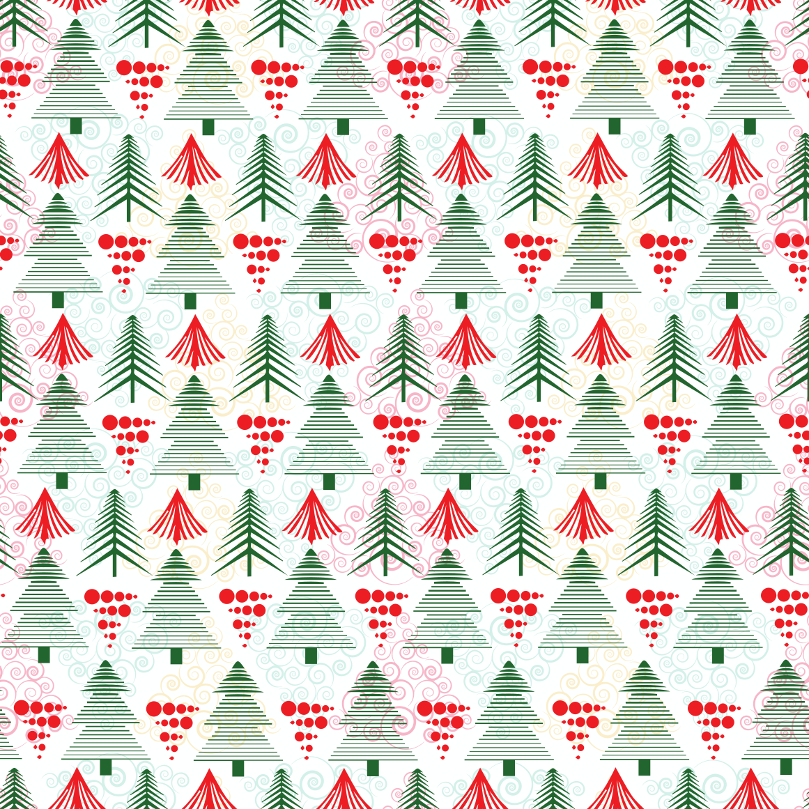 Christmas Trees Adhesive Vinyl Pattern 1