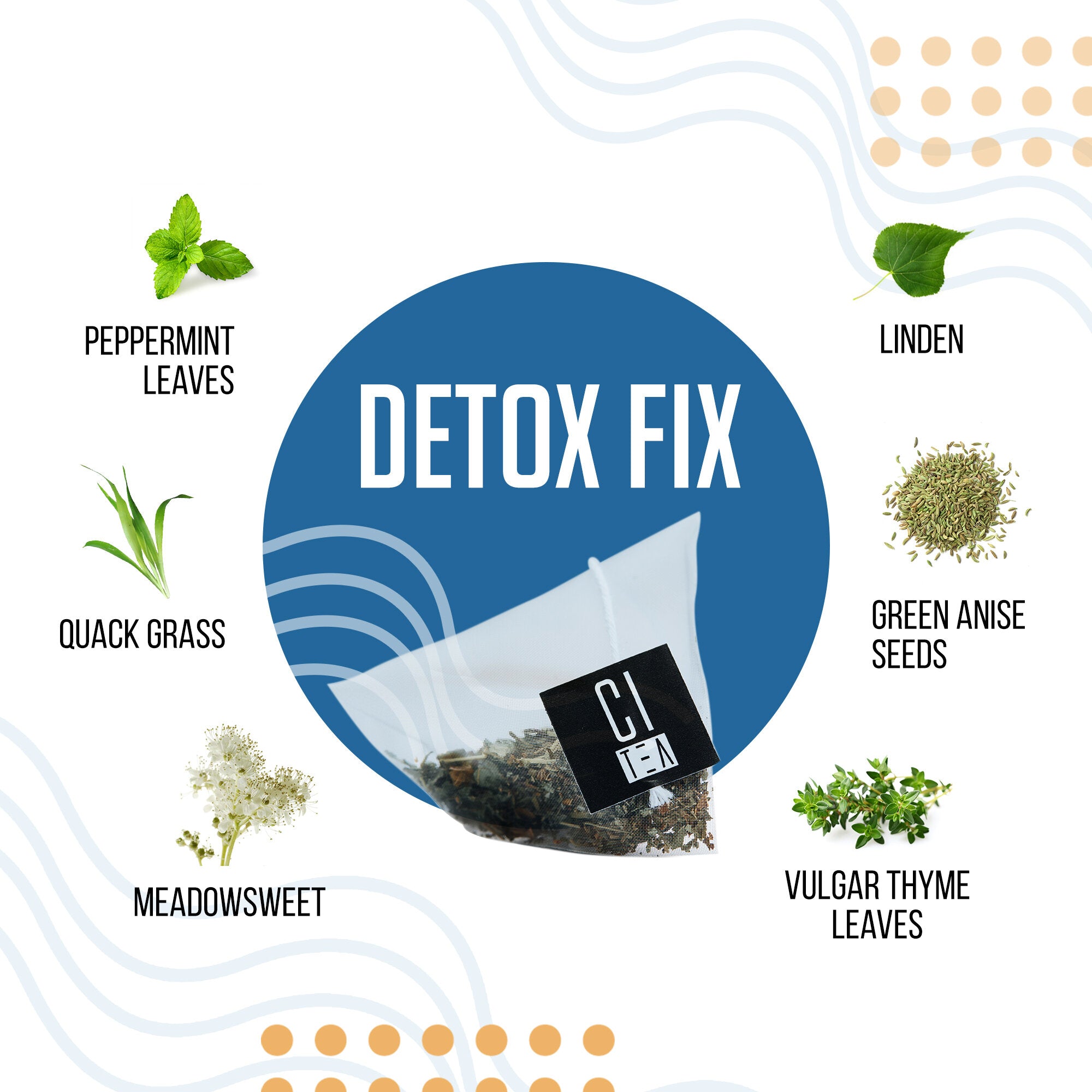 Detox Herbal Tea Pyramid Tea Bags