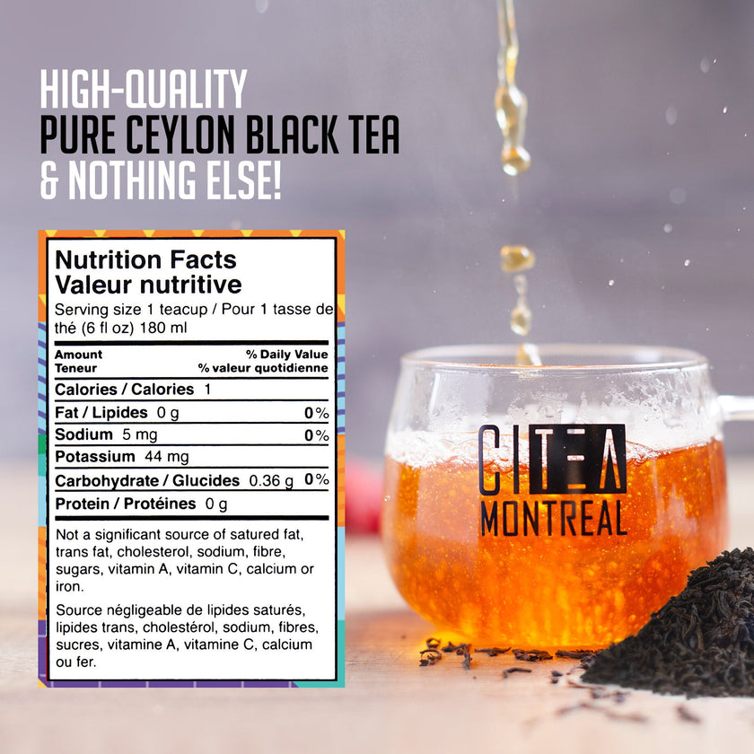 Thé noir en feuilles, Earl Grey et Orange Pekoe