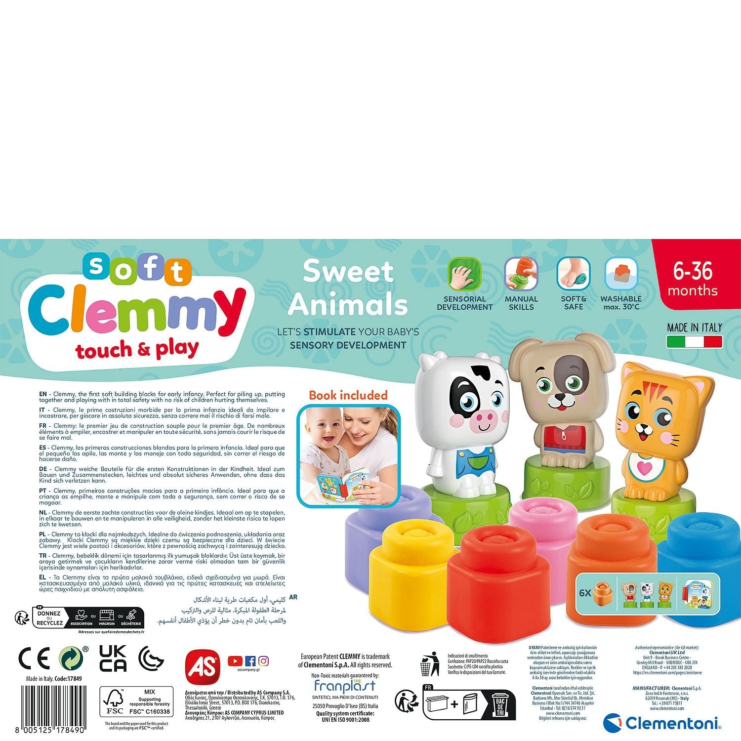 Clementoni - Baby Clemmy: Cubes And Animals