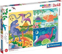 Clementoni - Dinosaurs (3x48-Piece Puzzle)