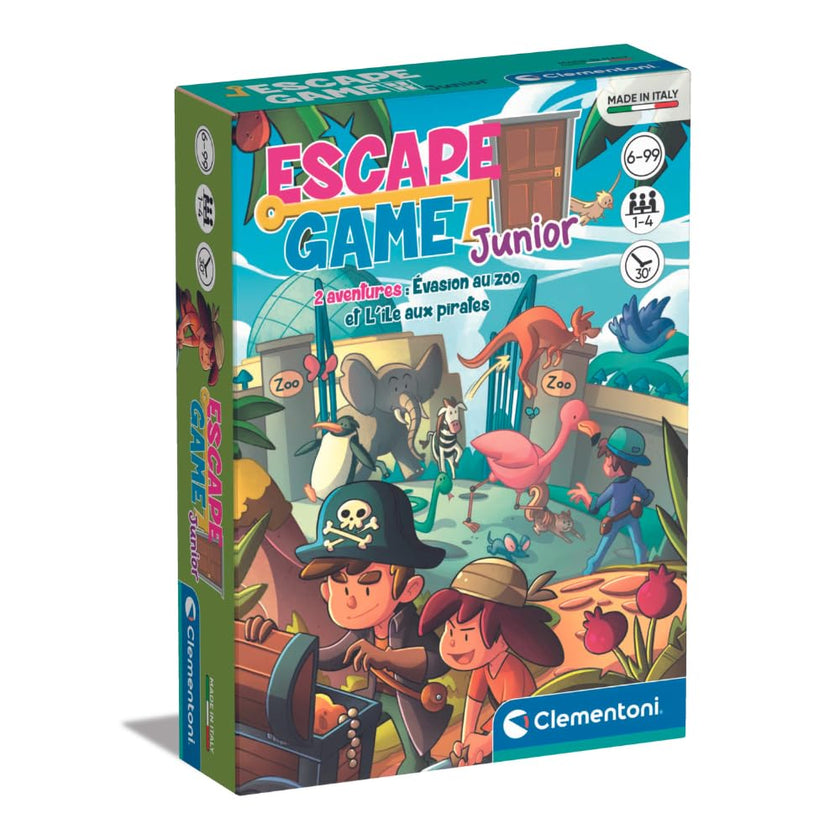 Clementoni - Escape Game Pocket Junior - Zoo & Pirates