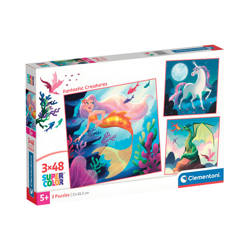 Clementoni - Fantastic Creatures (3x48 Pieces)