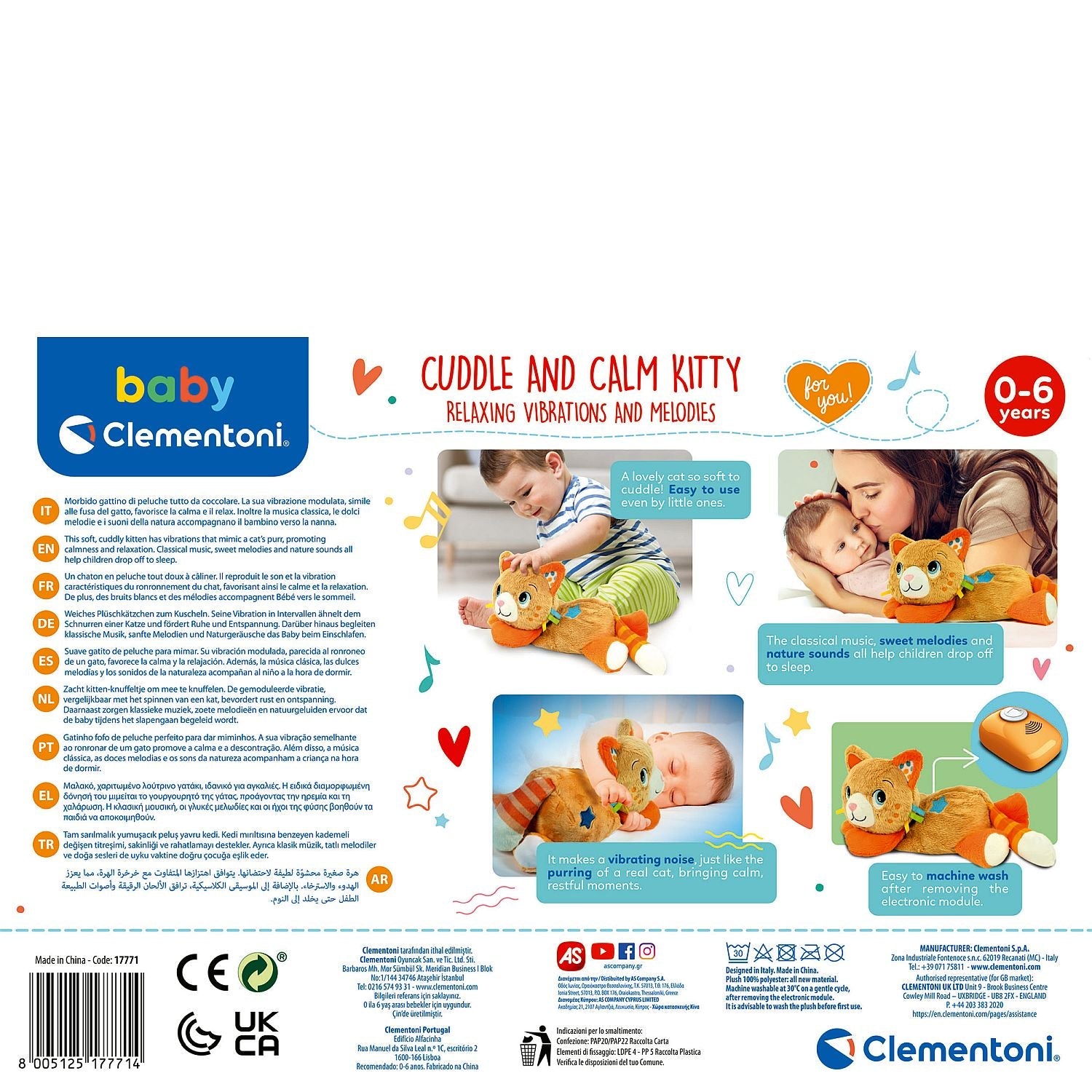 Clementoni - Kitty Cat Calming Plush