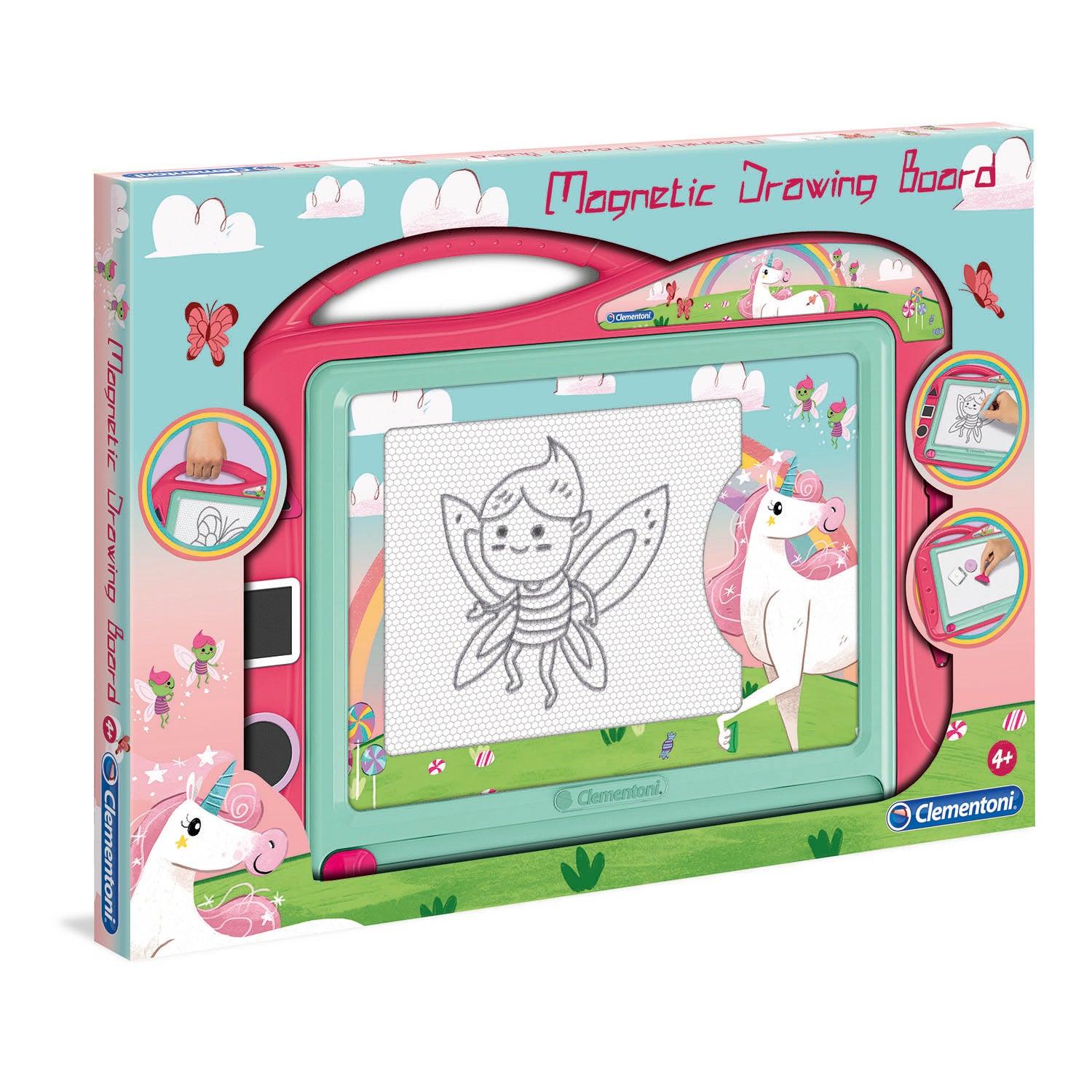 Clementoni - Magnetic Drawing Board - Unicorns