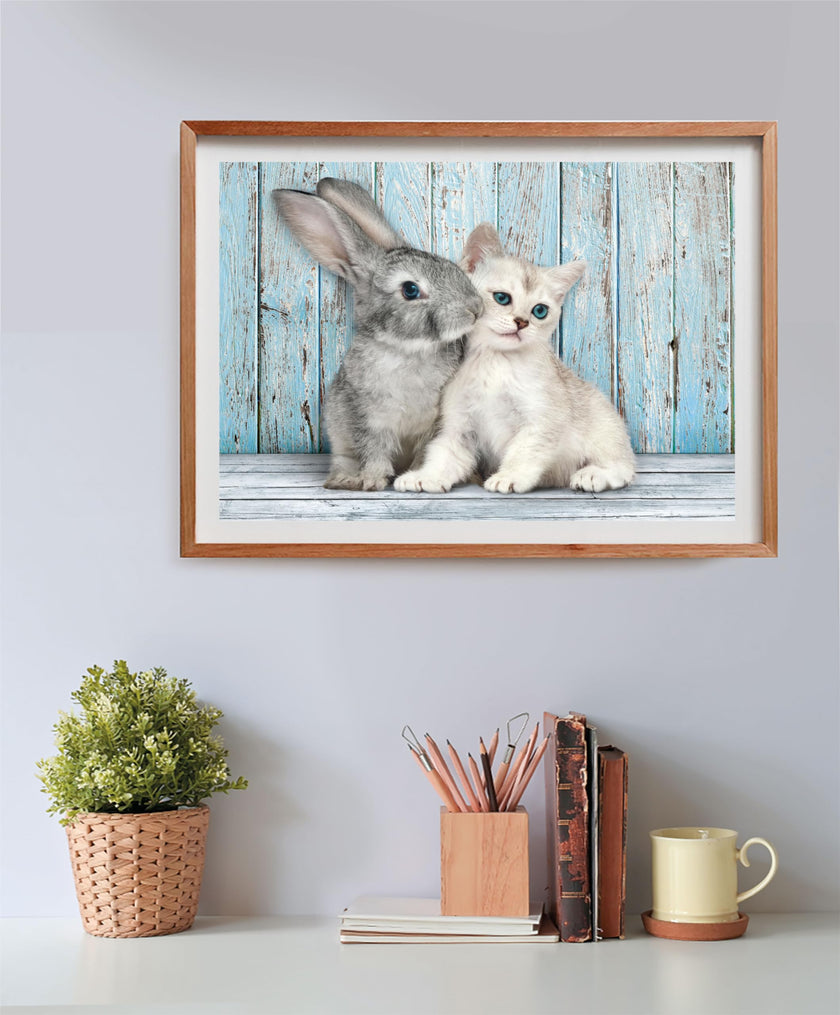 Clementoni - PZ500: CAT & BUNNY