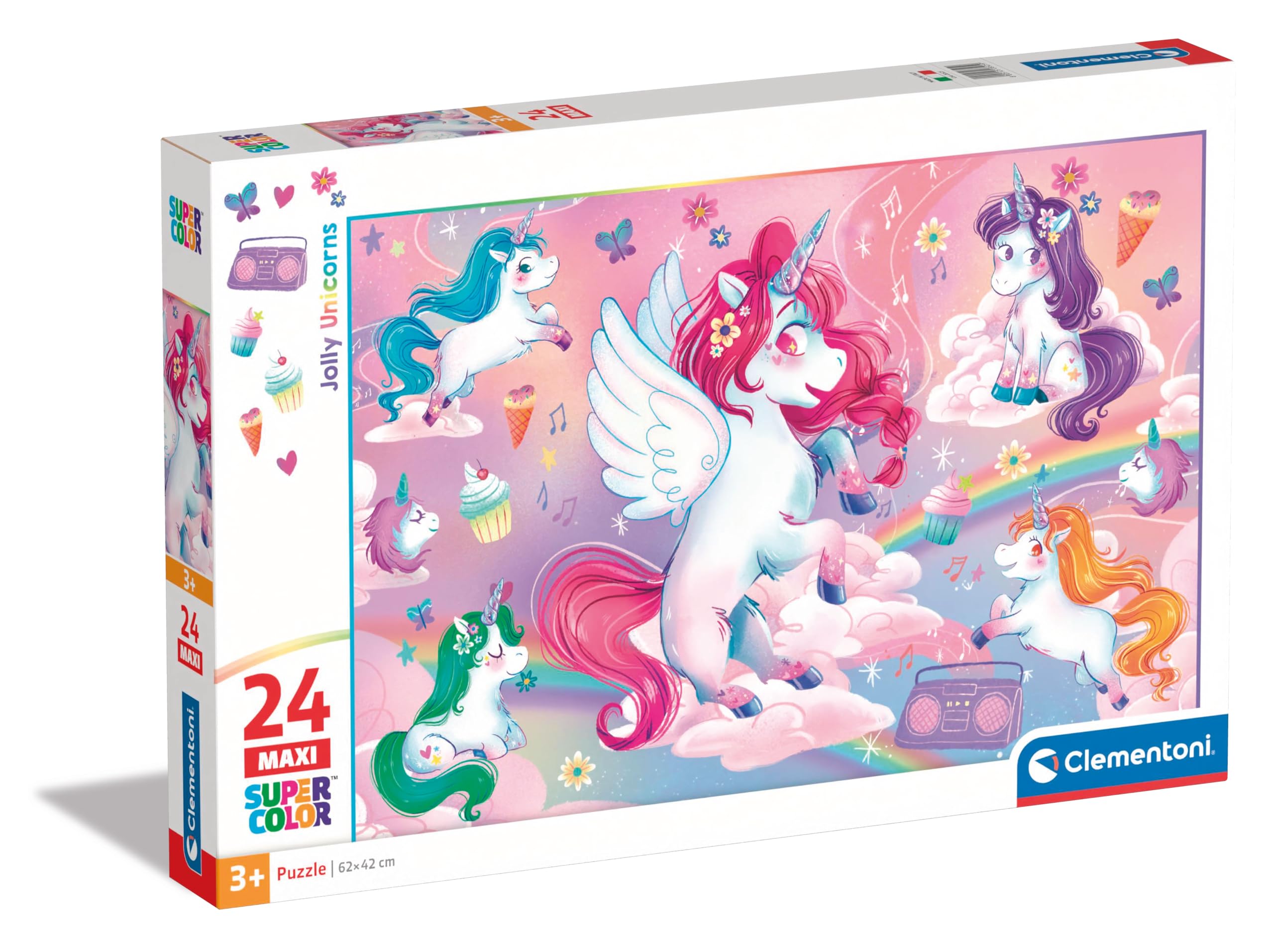Clementoni - Pz24: Jolly Unicorns