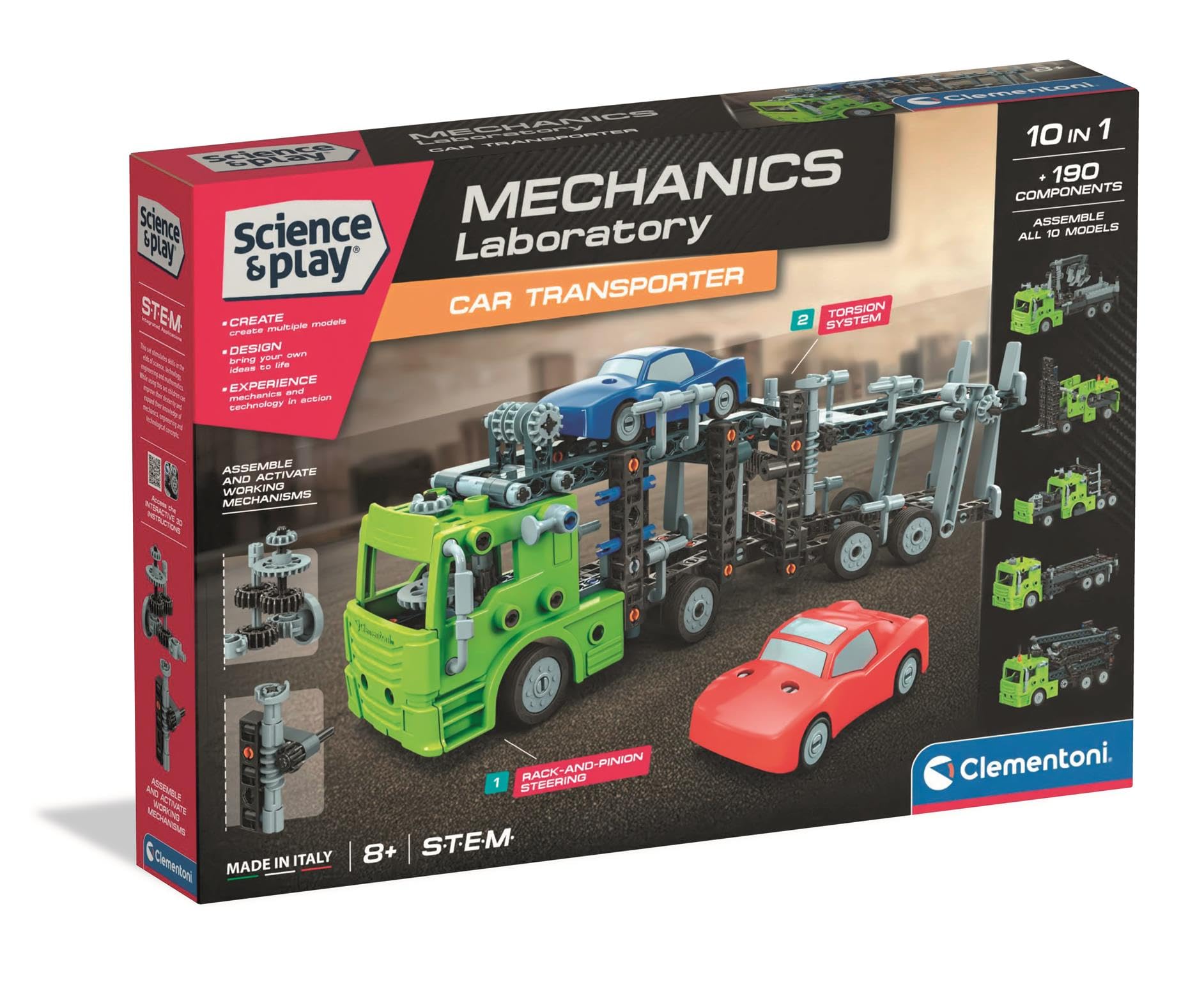 Clementoni - SCIENCE & PLAY: MECHANICS - CAR TRANSPORTER