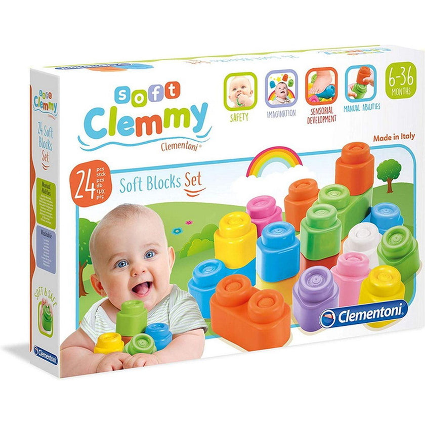 Clementoni - Soft Clemmy - Soft Block Set 24-Piece