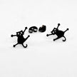 Clinging Black Cat Studs