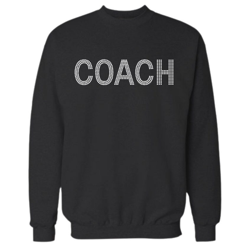 Coach Rhinestone Shirt – Sports Coach Sparkle Bling Tee | Blingdazzel