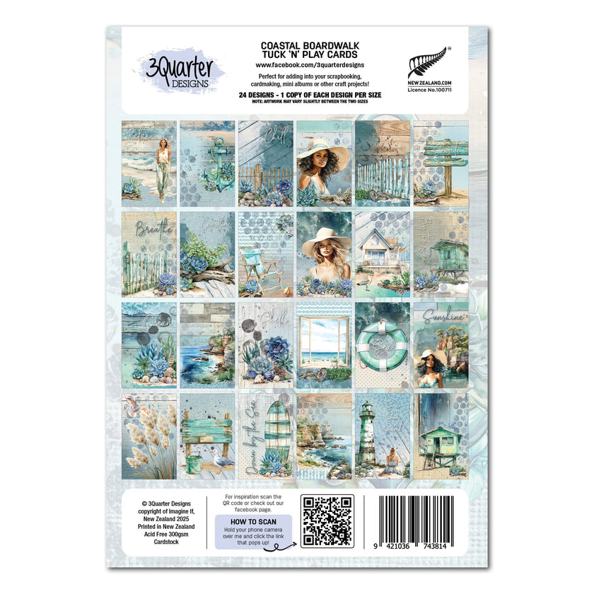 3Quarter Designs Coastal Boardwalk - Tuck N Play Cards