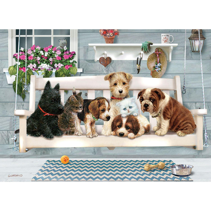Cobble Hill - 3Porch Pals (350-Piece Puzzle)