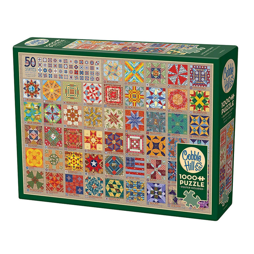 Cobble Hill - 50 States Quilt Blocks (1000-Piece Puzzle)