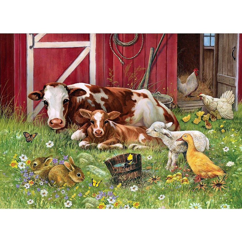 Cobble Hill - Barnyard Family (Puzzle Tray)