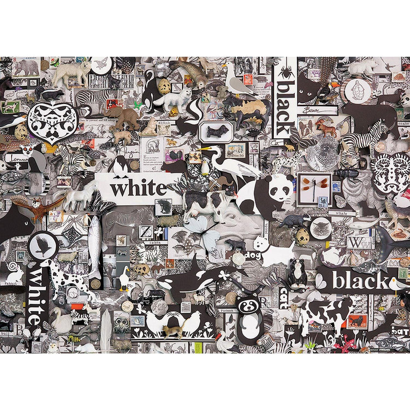 Cobble Hill - Animaux en Noir et Blanc (Jigsaw Puzzle 1000 pièces)